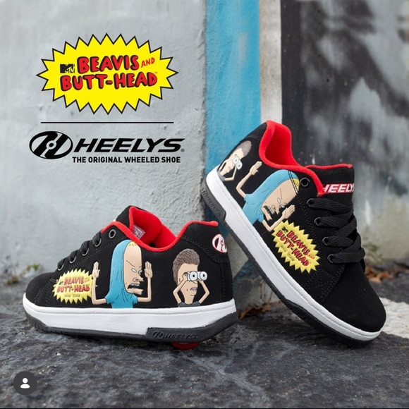 NIB HEELYS SPLIT BEAVIS & BUTTHEAD DO HEELYS CONVERTIBLE SKATE SHOE / DEADSTOCK! - Picture 6 of 15